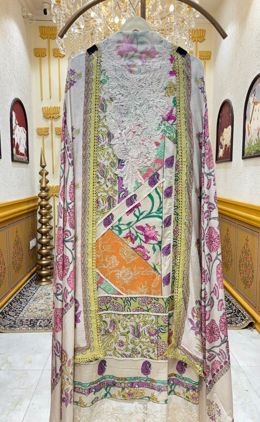 Roshira Printed Muslin Suit