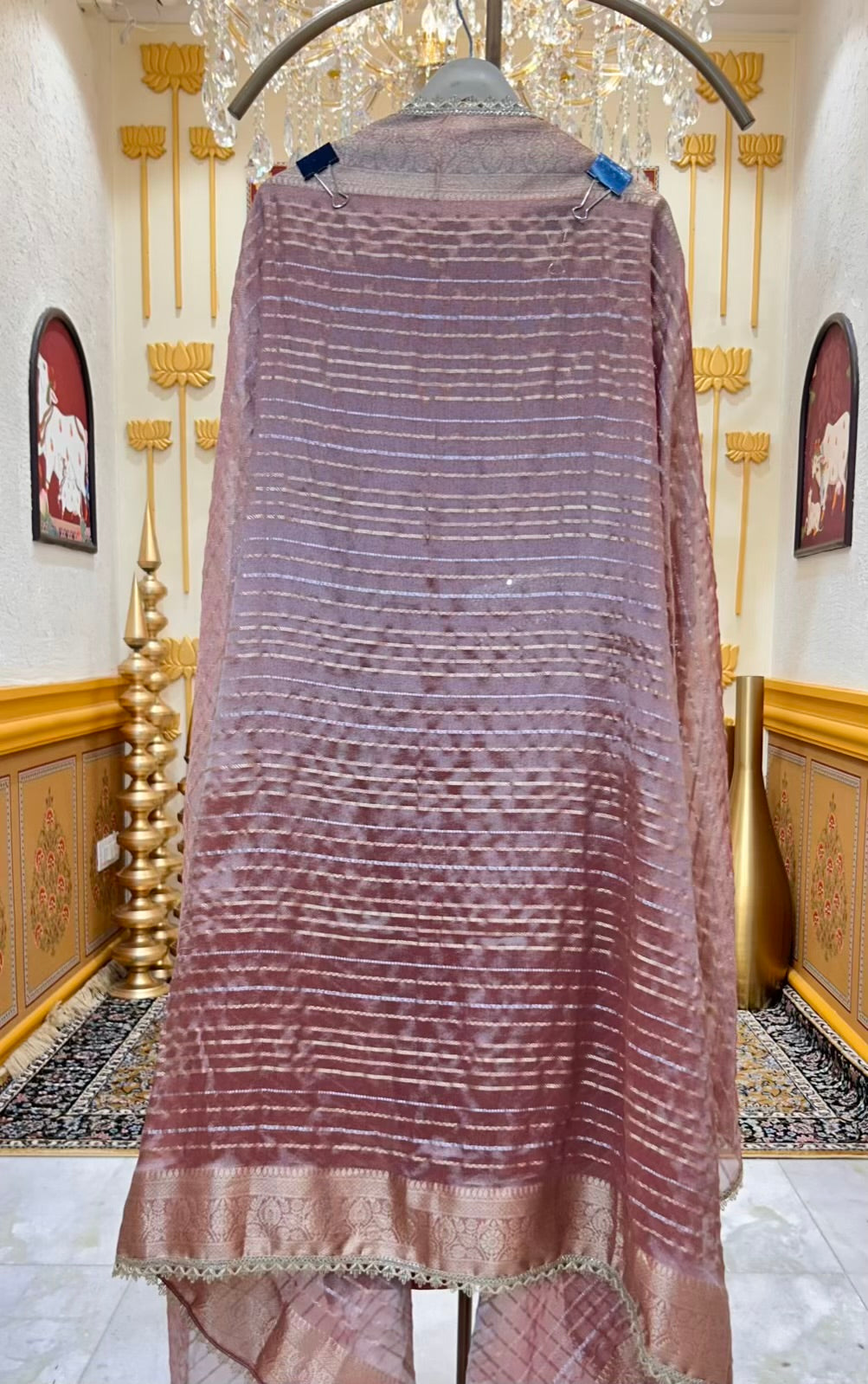 Afsara Banarasi Noor Suit (Pink)