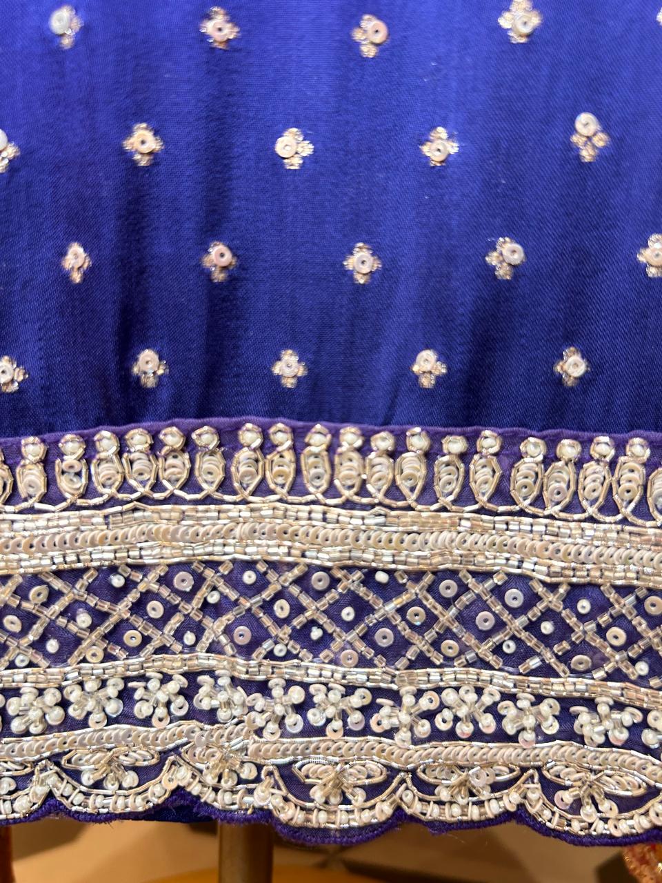 Saanjh Baag Silk Set (Purple)