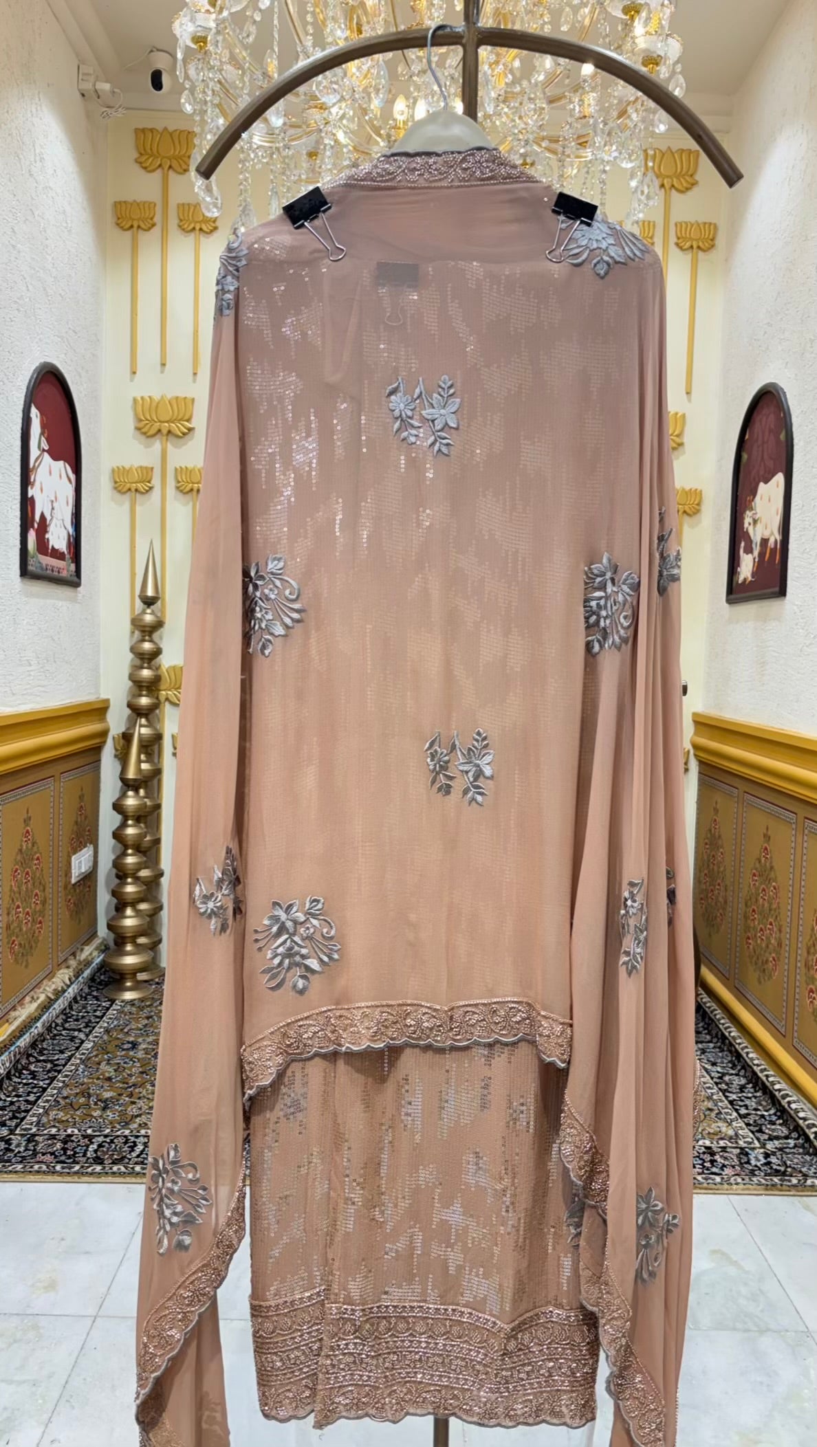 Saera Sequin Georgette Suit