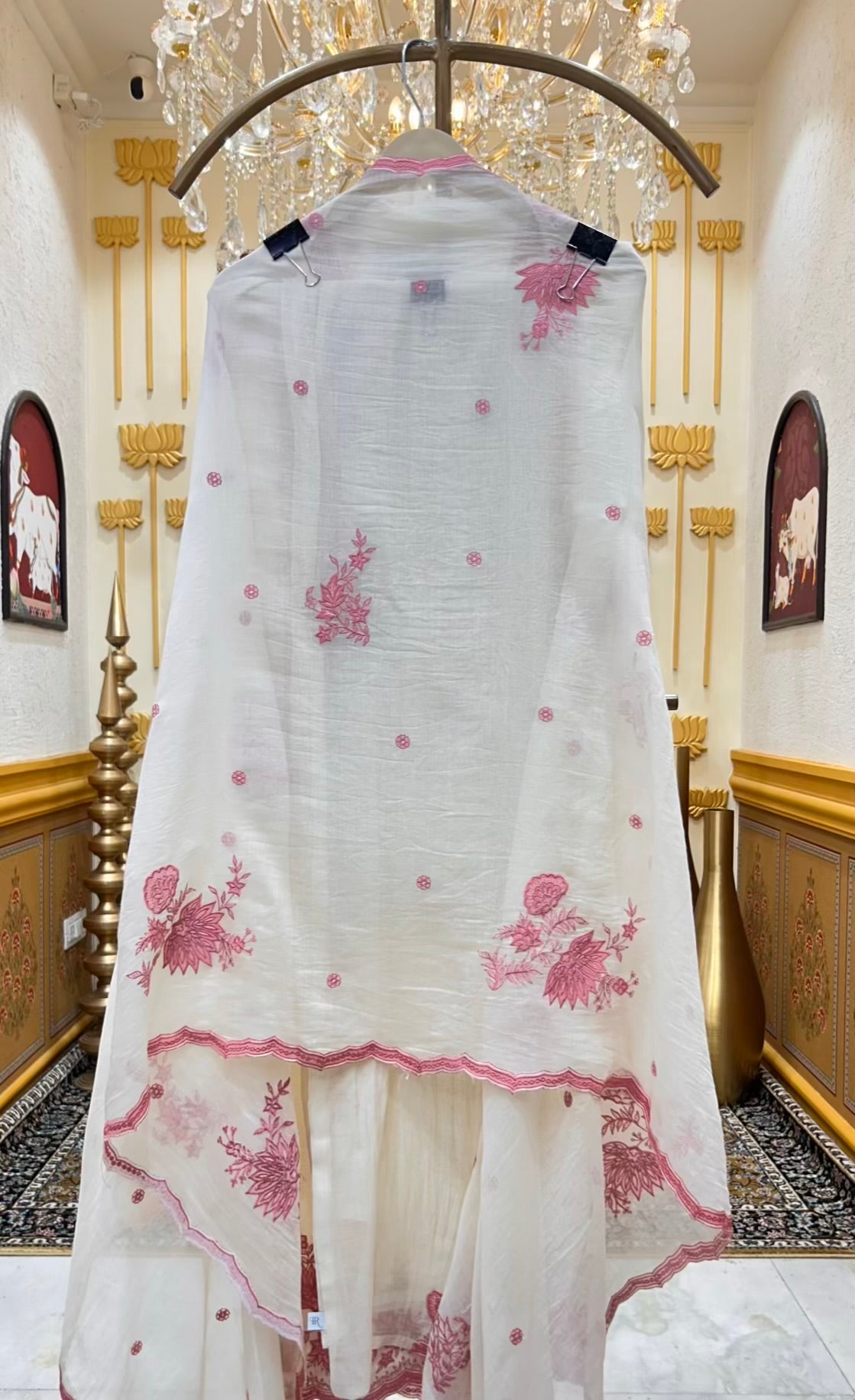 Ishana Mul Veil Suit (Pink)