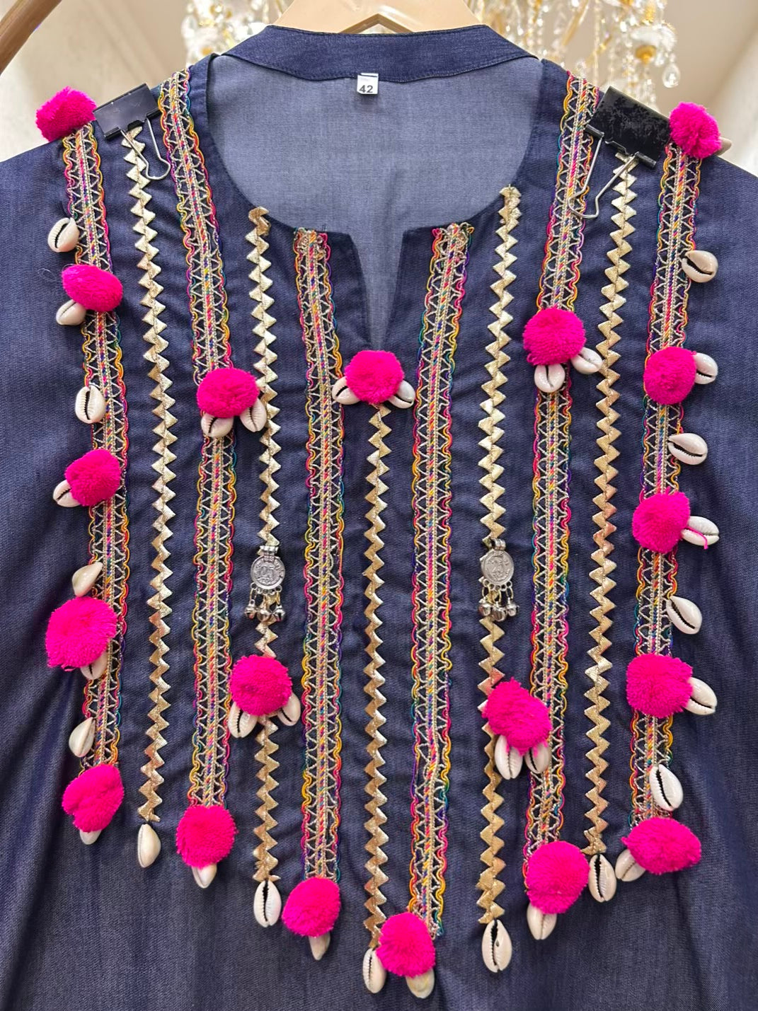 Zareh Denim Gota Farshi Set