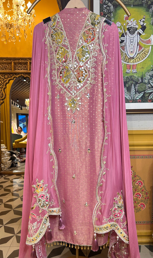 Parizaad Organza Suit (Lavender)