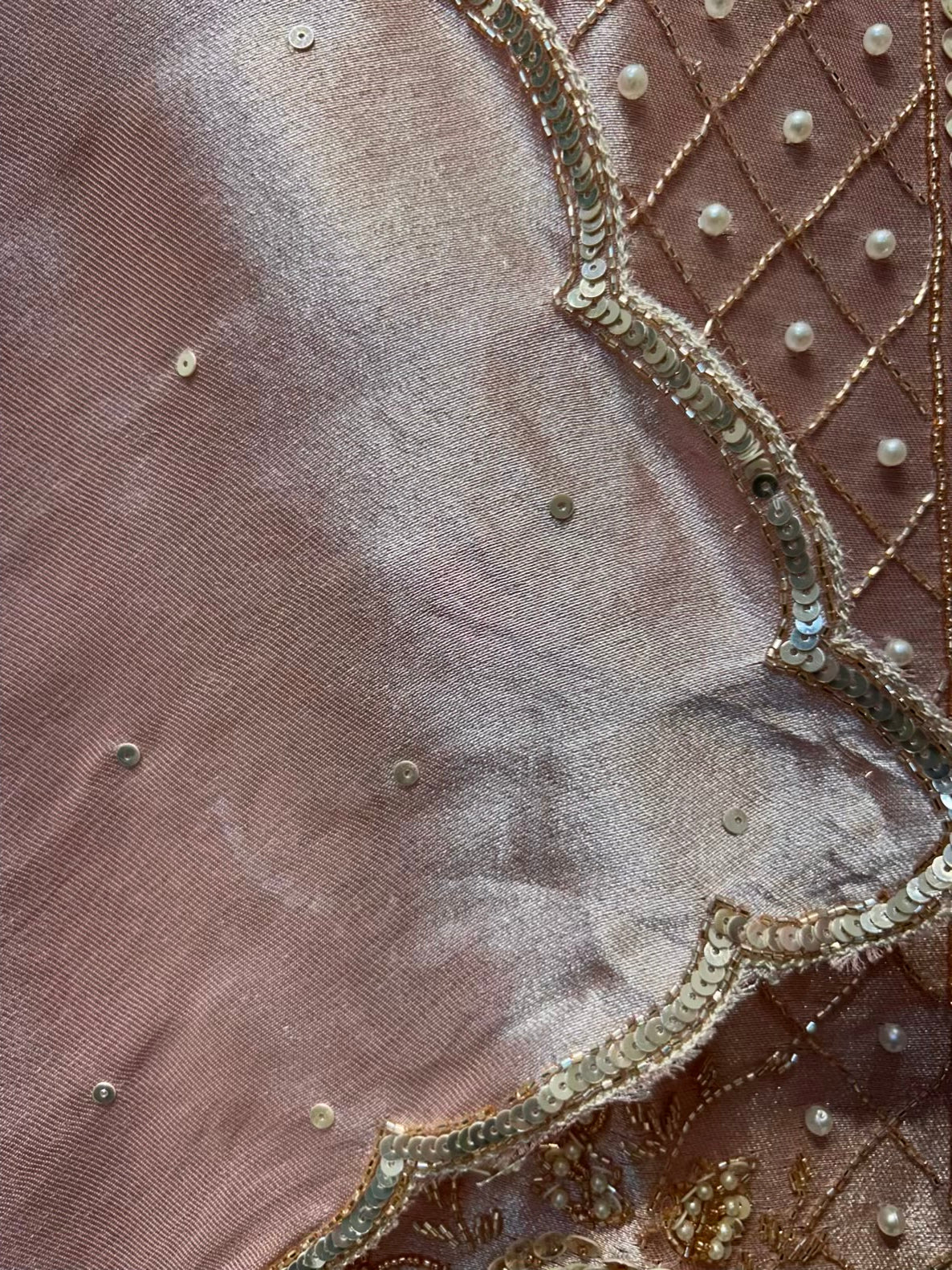 Ruhzara Sequin Veil Suit (Onion Pink)