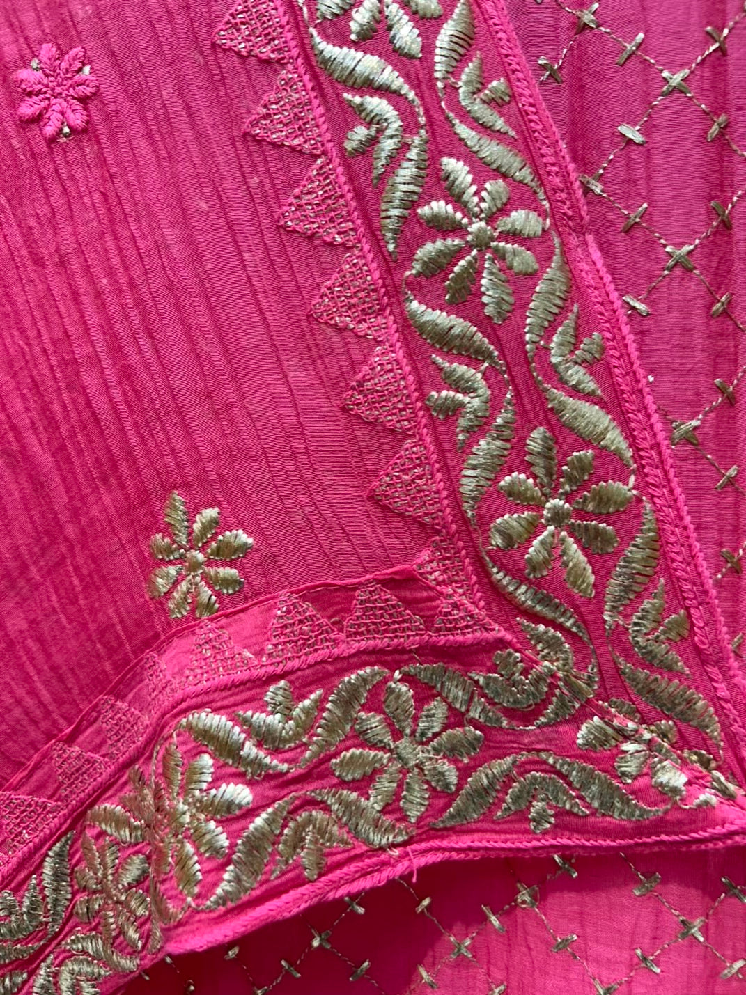 Zoraya Golden Zari Chanderi Suit