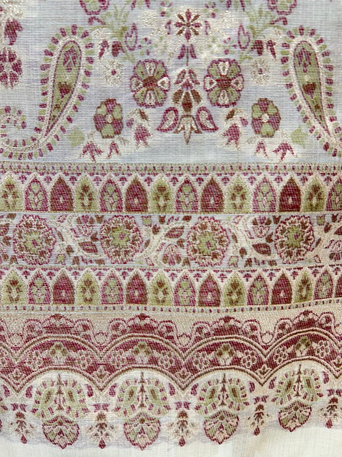 Sahiba Jamdani Weave Suit (Beige & Brown)