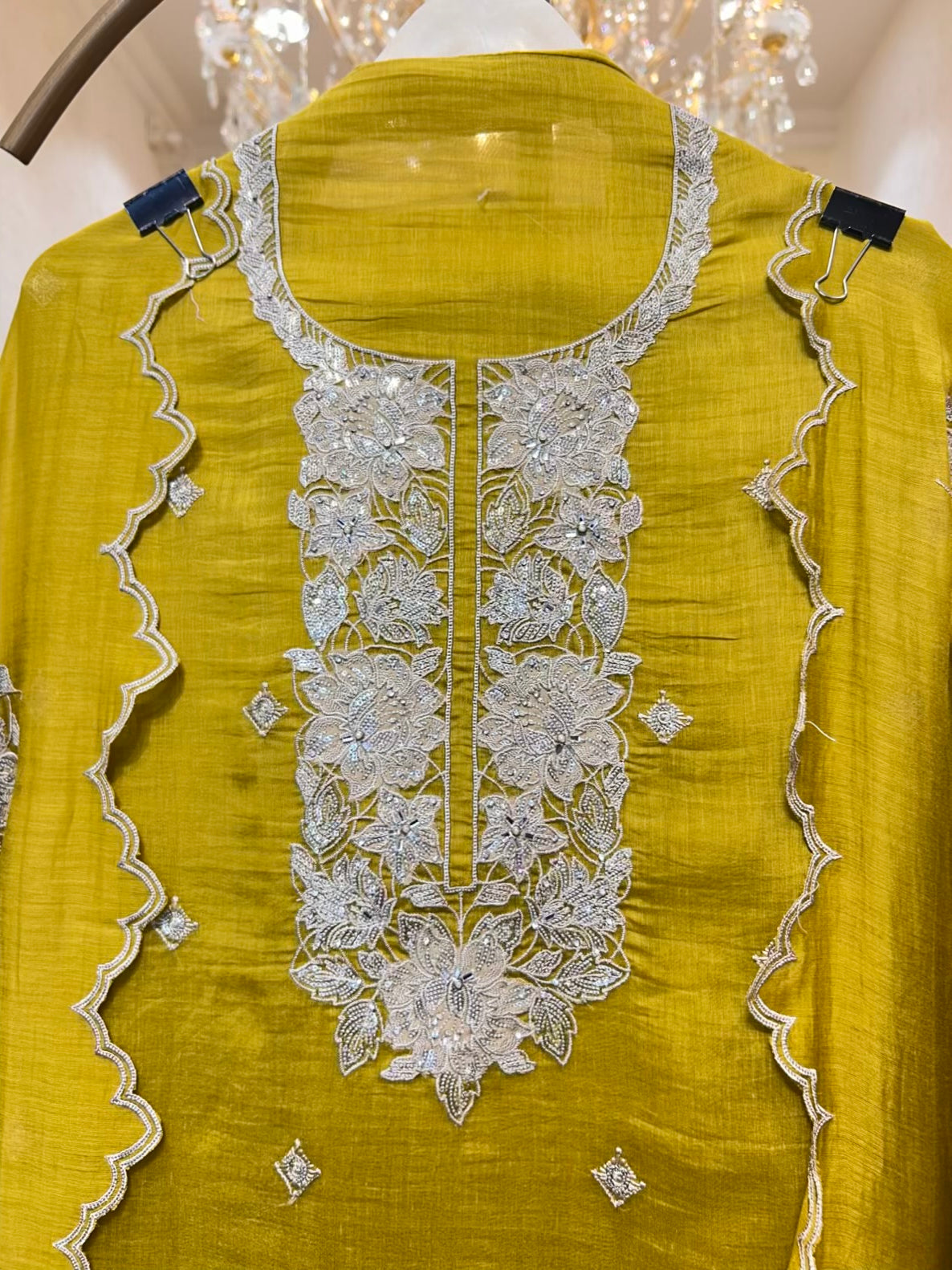 Zarvika Zari Phool Suit (Mustard)