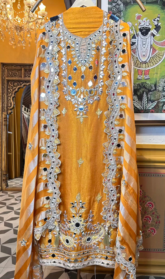 Roshanaé-Noor Organza Suit (Orange)