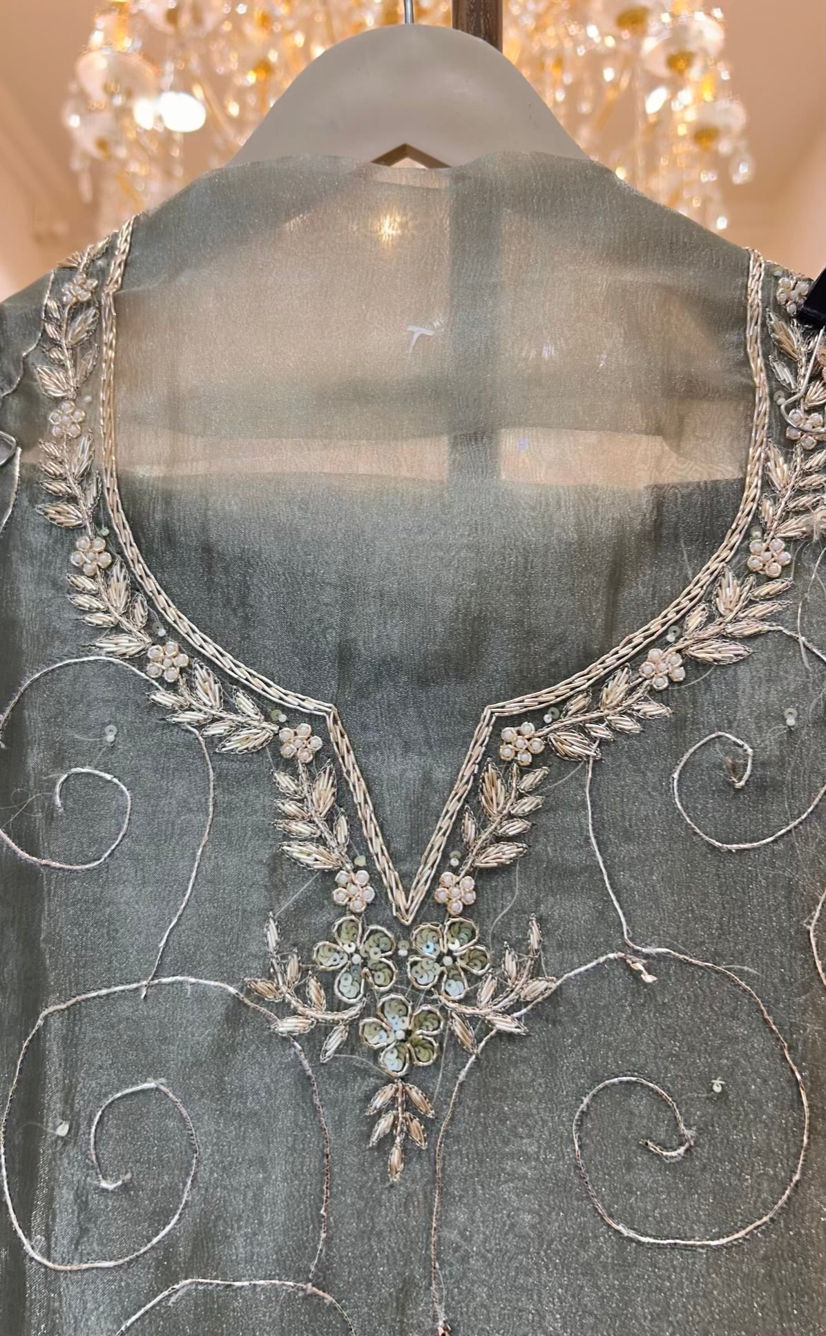 Sarvika Gota Jhalar Suit (Green)