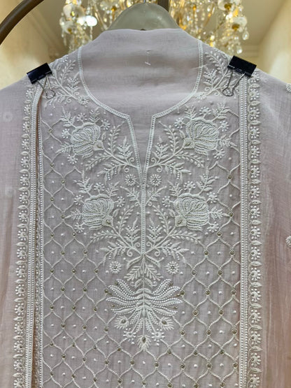 Kavira Zari Thread Chanderi Suit