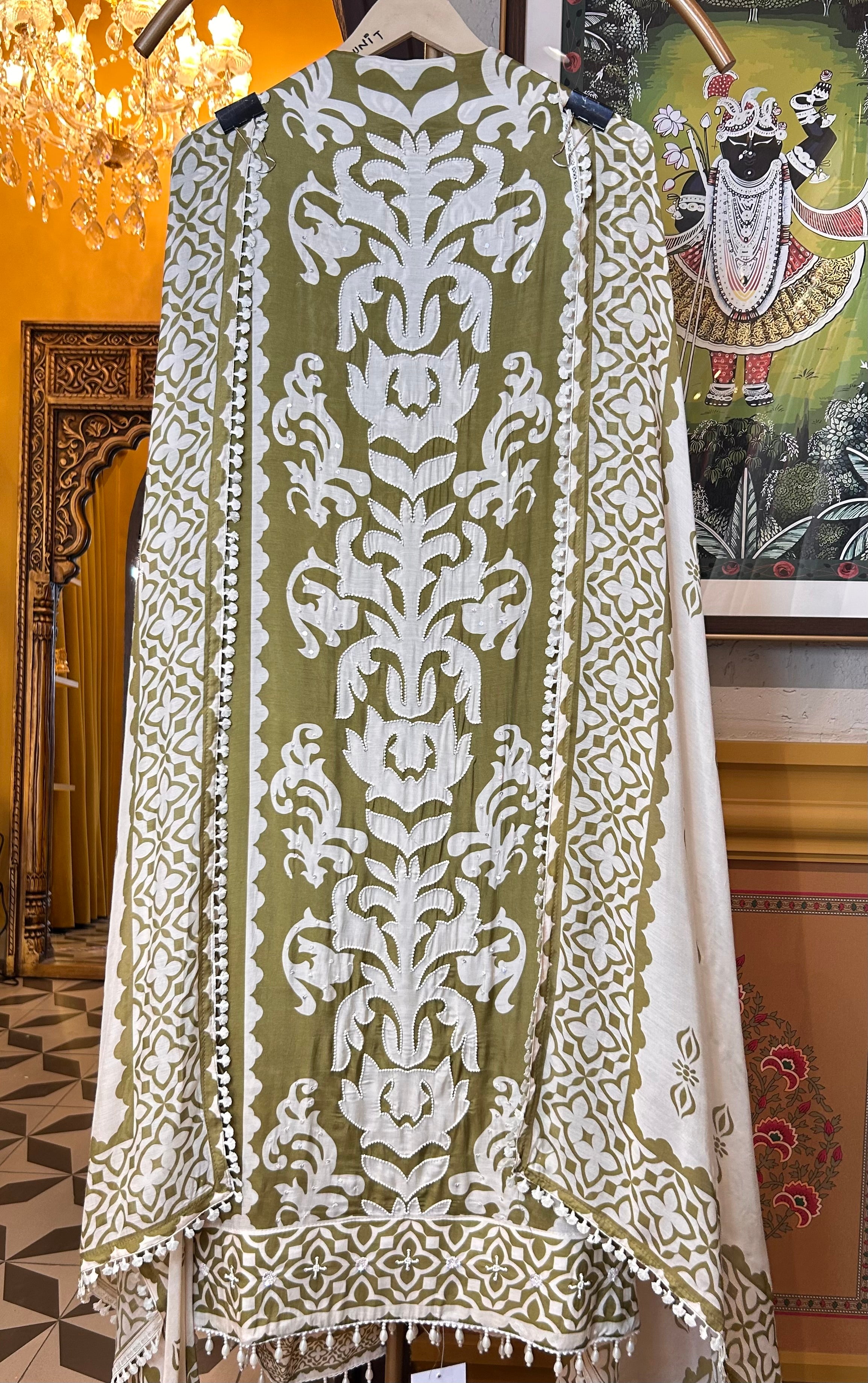 Zahra Muslin Suit (Green)
