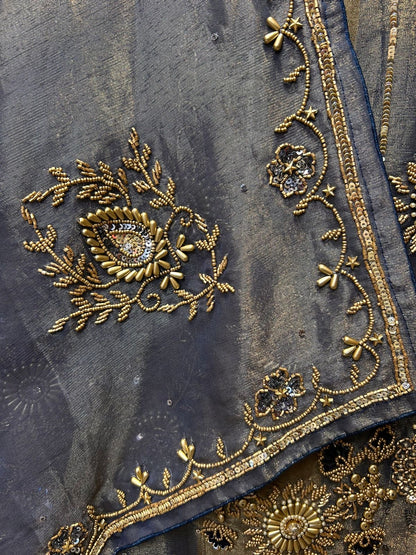 Chaandbaliyaa Organza Suit (Blue)