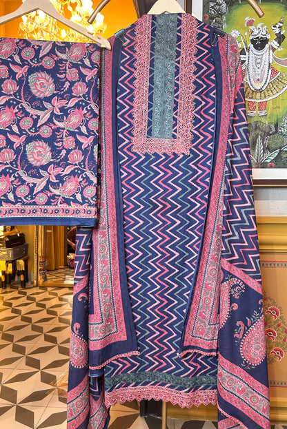 Pehra Cotton Suit (Blue)