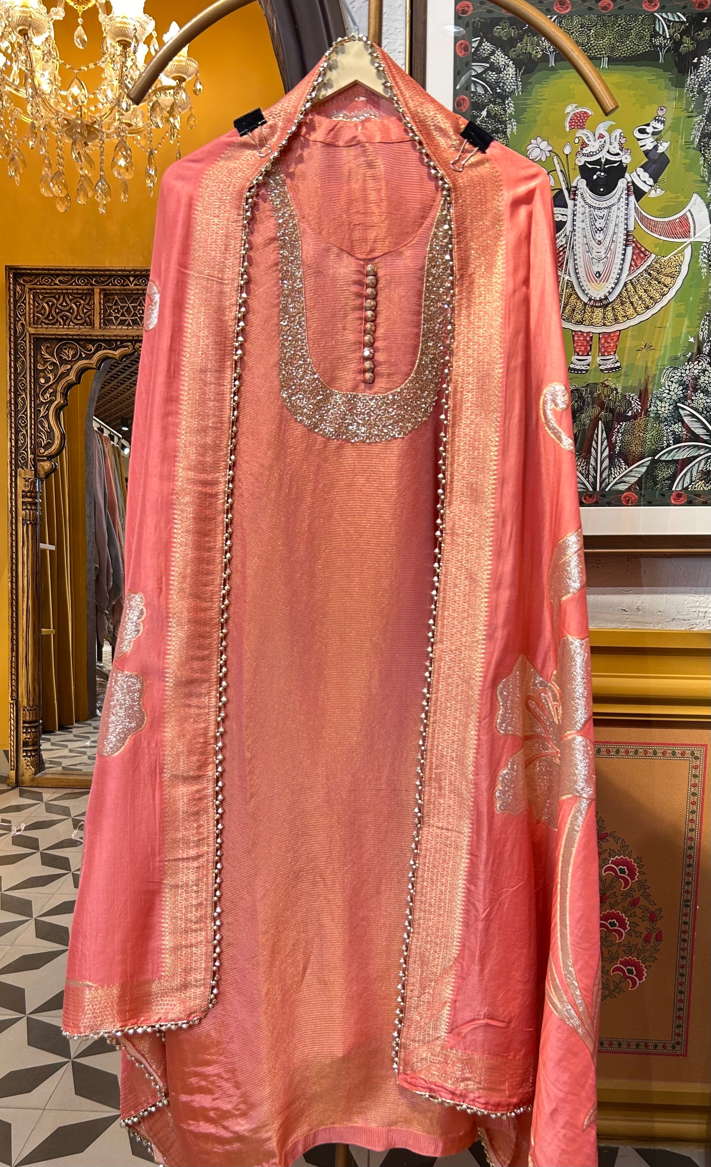 Zarice Organza Suit ( pink )