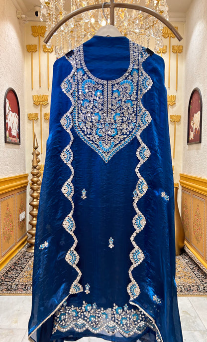 Organza Mirror Work Suit