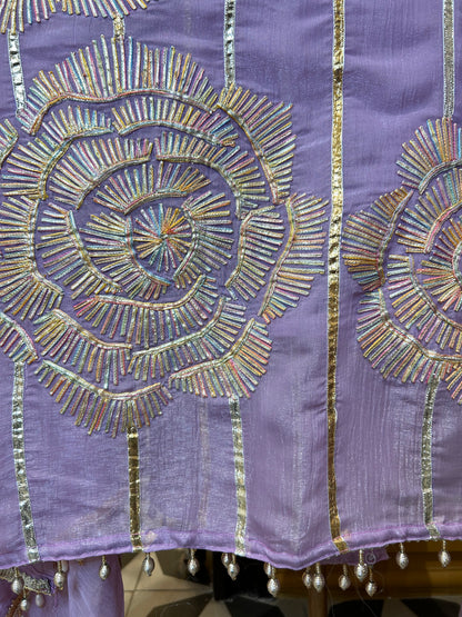 Tissue organza suit(Lavender)