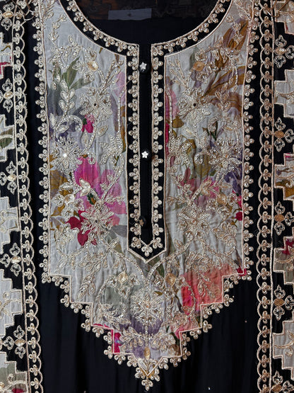 Aafreen Organza Suit (Black)