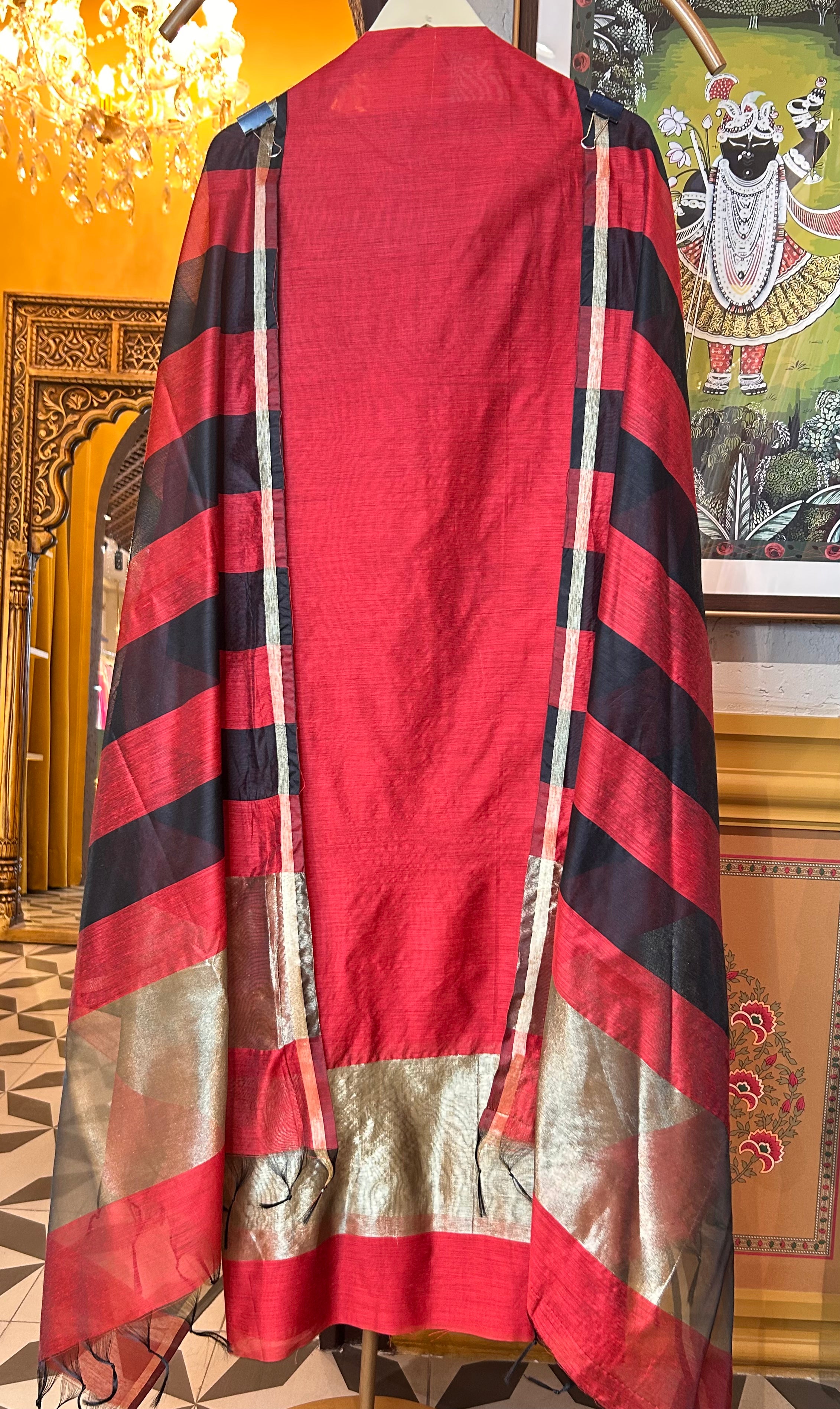 Zarnoor Chanderi Suit (Red)