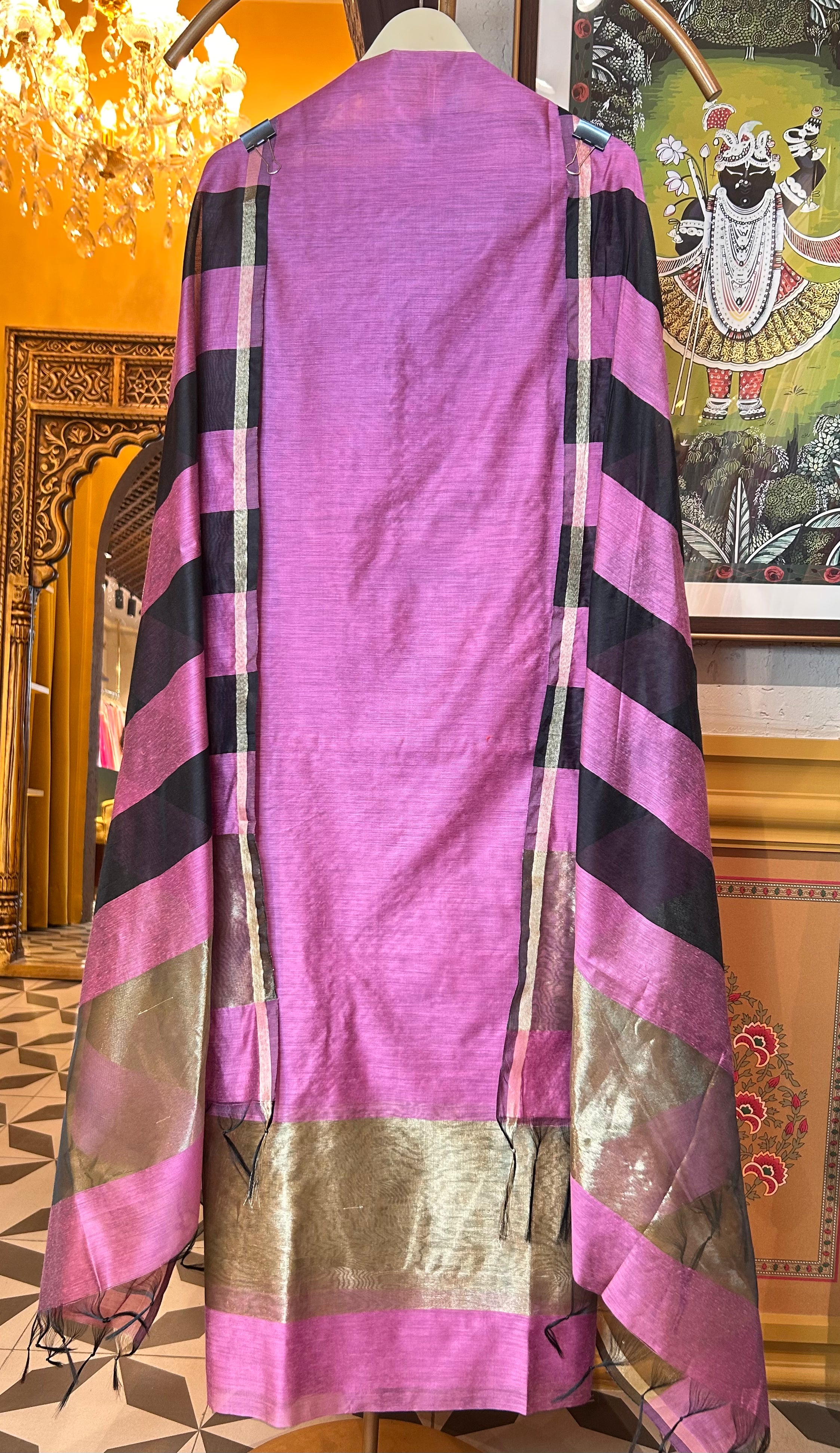 Zarnoor Chanderi Suit (Lavender)