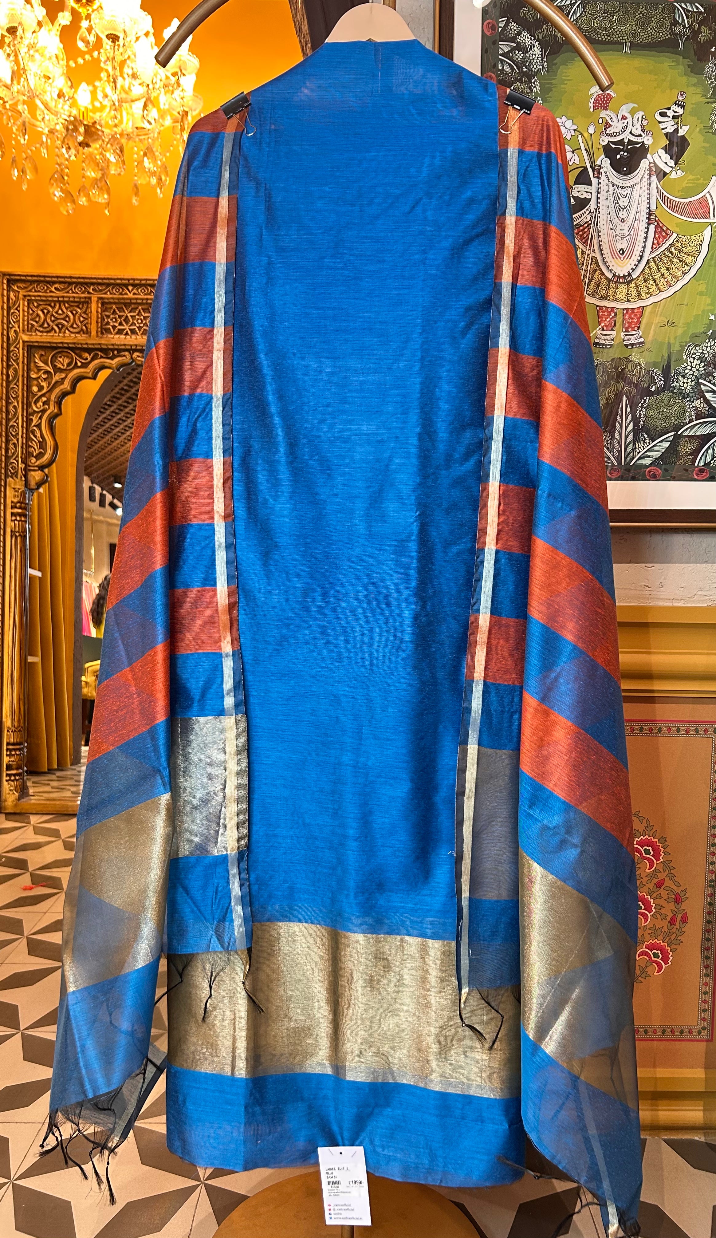 Zarnoor Chanderi Suit (Blue)