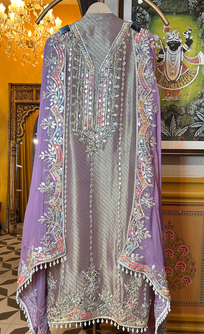 Ruvani Organza Suit (Lavender)