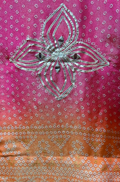 Elegant shimmer organza suit(Pink)