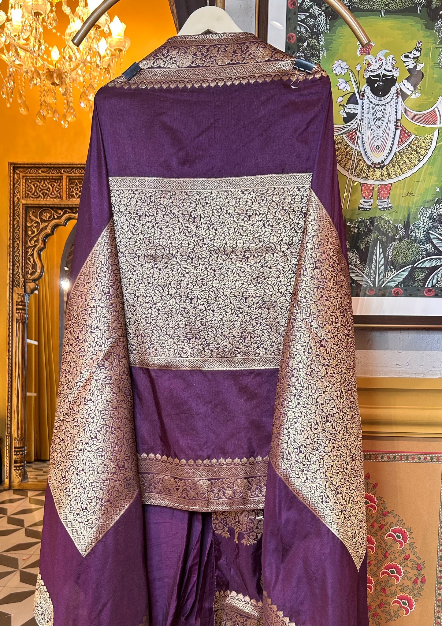 Royal wave of Baranasi suit (Purple)