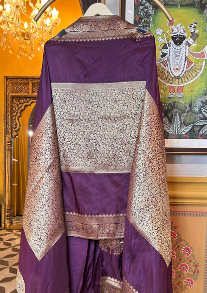 Royal wave of Baranasi suit (Purple)