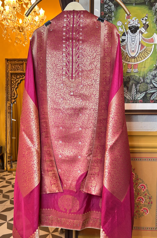 Royal wave of Baranasi suit (Wine)