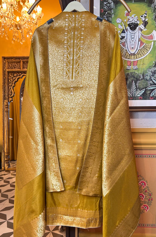 Royal wave of Baranasi suit (Yellow)