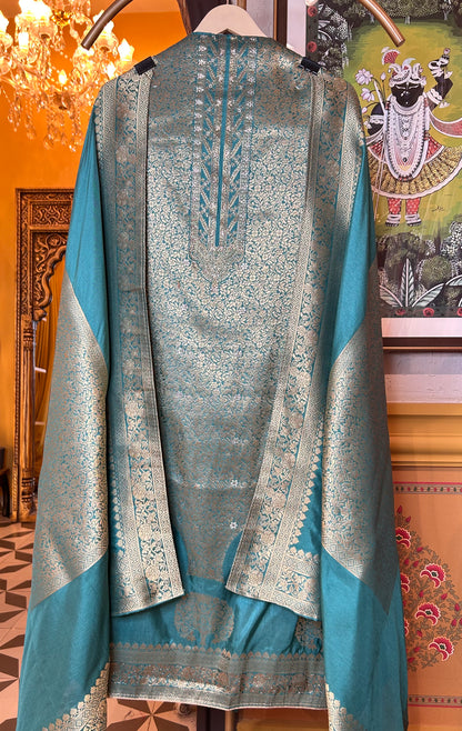 Royal wave of Baranasi suit (Blue)