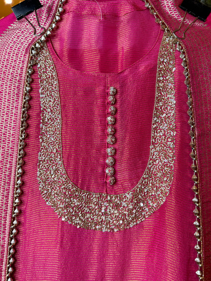 Sunshine shimmer organza suit(Pink)