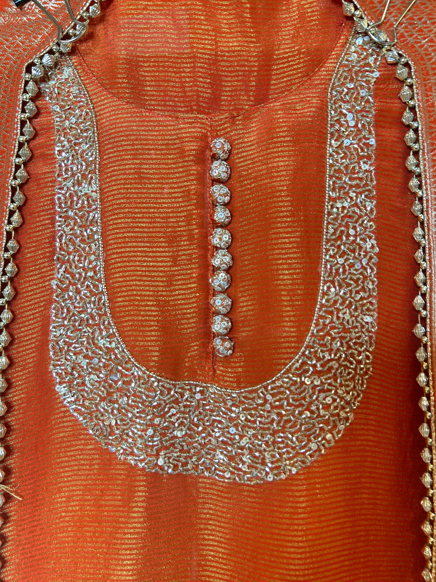 Sunshine shimmer organza suit(orange)