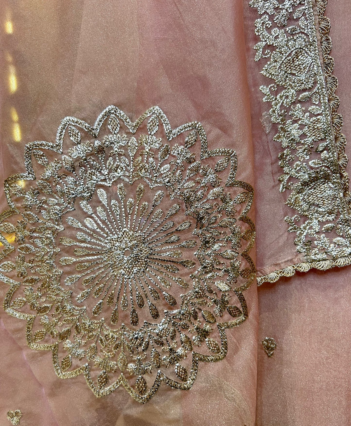 Ethereal glow Organza suit(Pink)