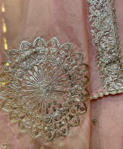 Ethereal glow Organza suit(Pink)