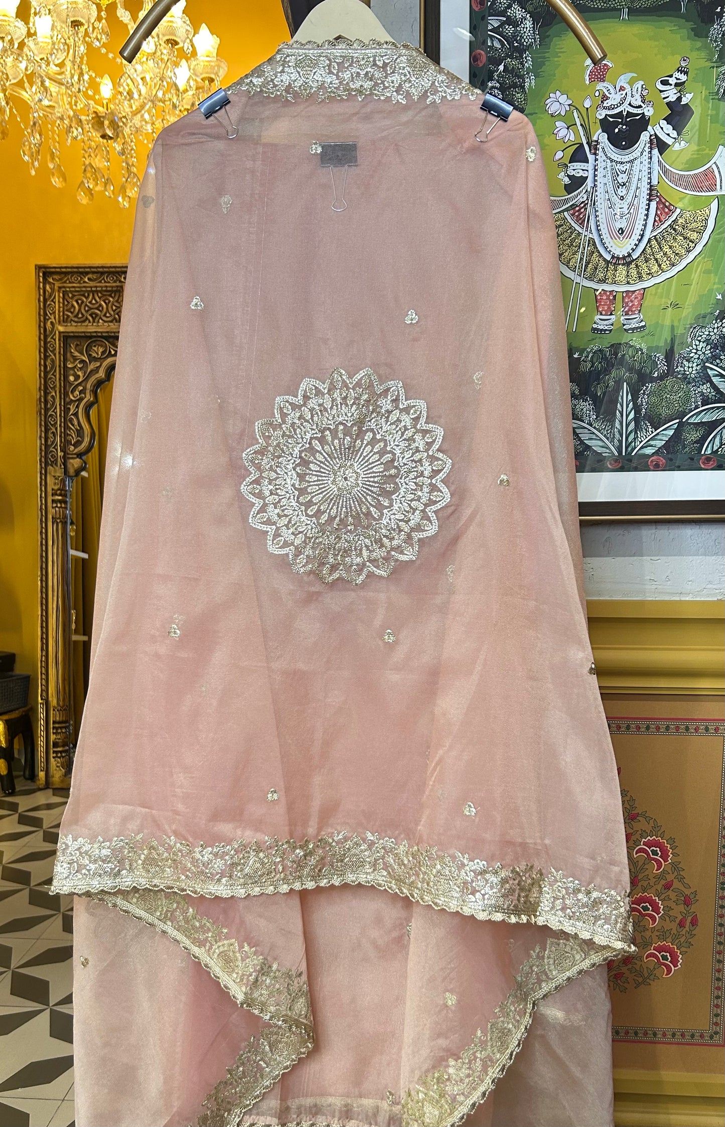 Ethereal glow Organza suit(Pink)
