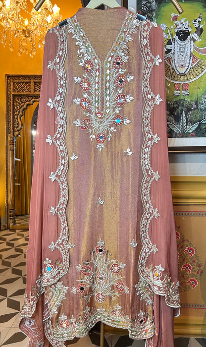 Ziyara Organza Suit (Pink)