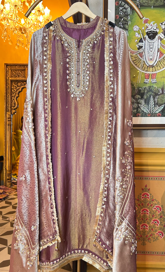 Shine Shimmer organza suit(Purple)