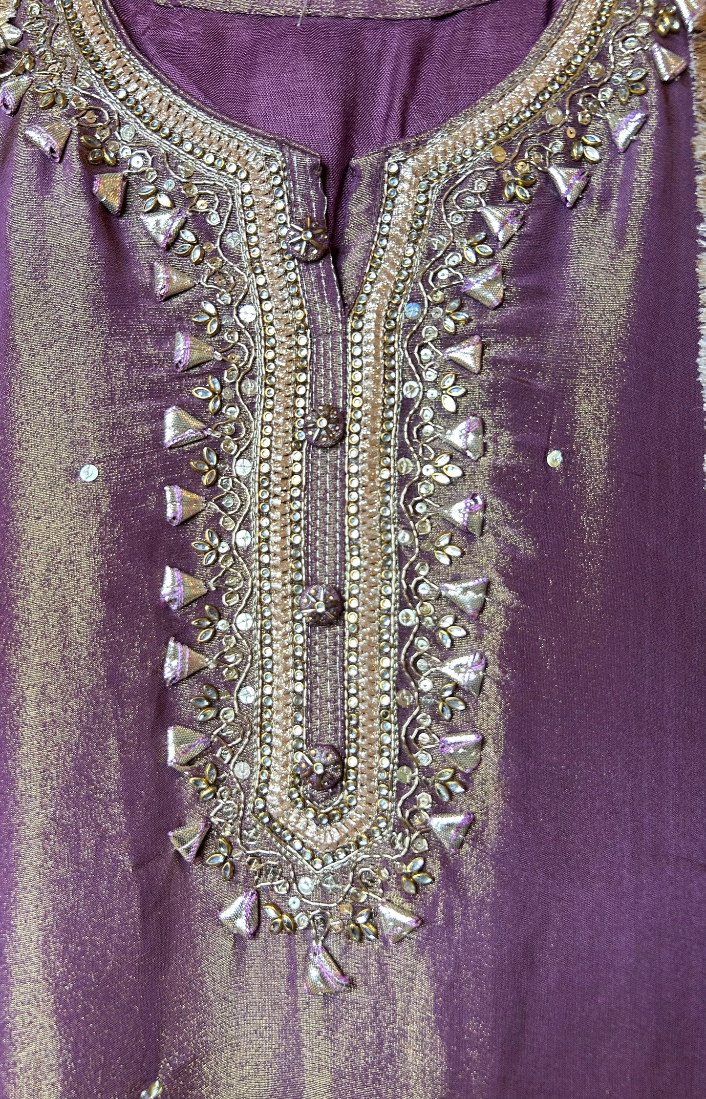 Shine Shimmer organza suit(Purple)