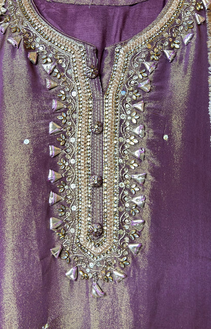 Shine Shimmer organza suit(Purple)