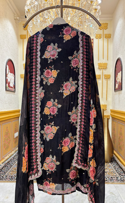 Noor Bloom Silk Organza Set