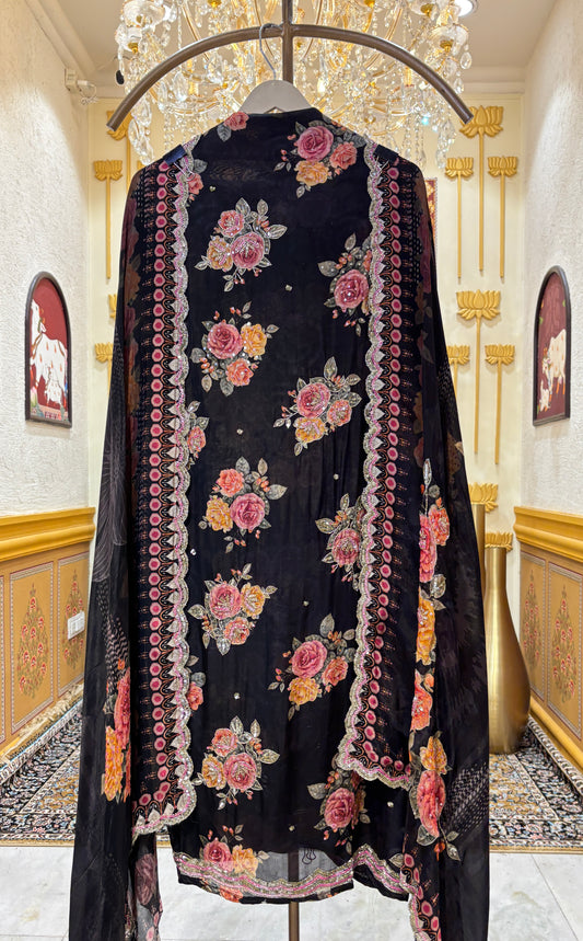 Noor Bloom Silk Organza Set