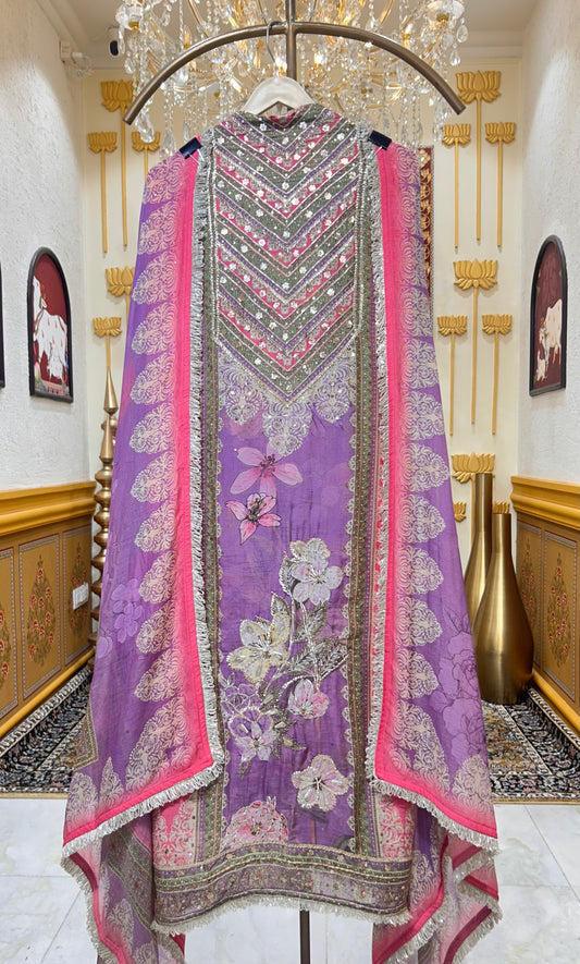 Noor-e-Meher Gotta Mul Suit (Purple)