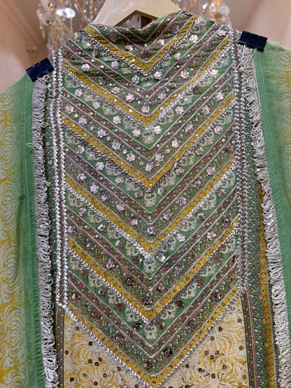 Noor-e-Meher Gotta Mul Suit (Yellow)