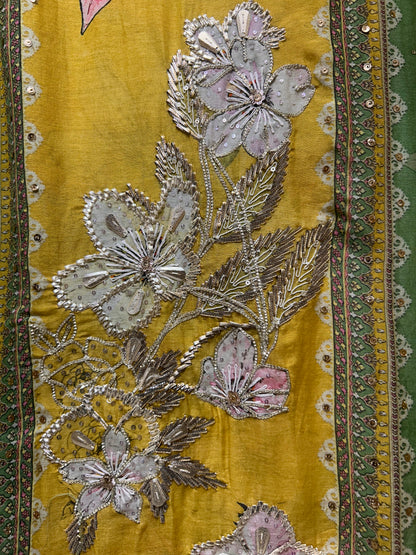 Noor-e-Meher Gotta Mul Suit (Yellow)