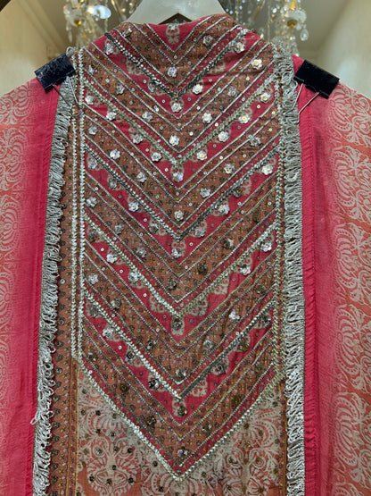 Noor-e-Meher Gotta Mul Suit (Peach)