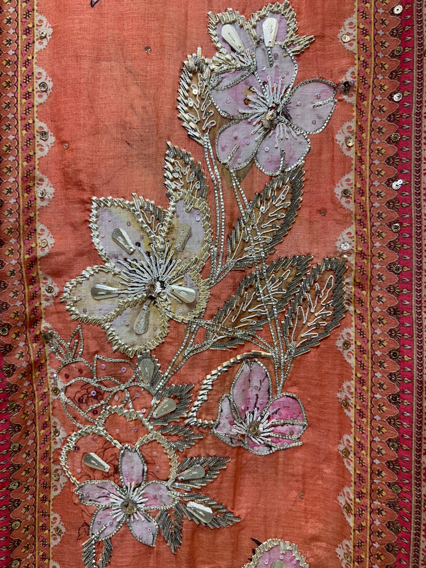 Noor-e-Meher Gotta Mul Suit (Peach)