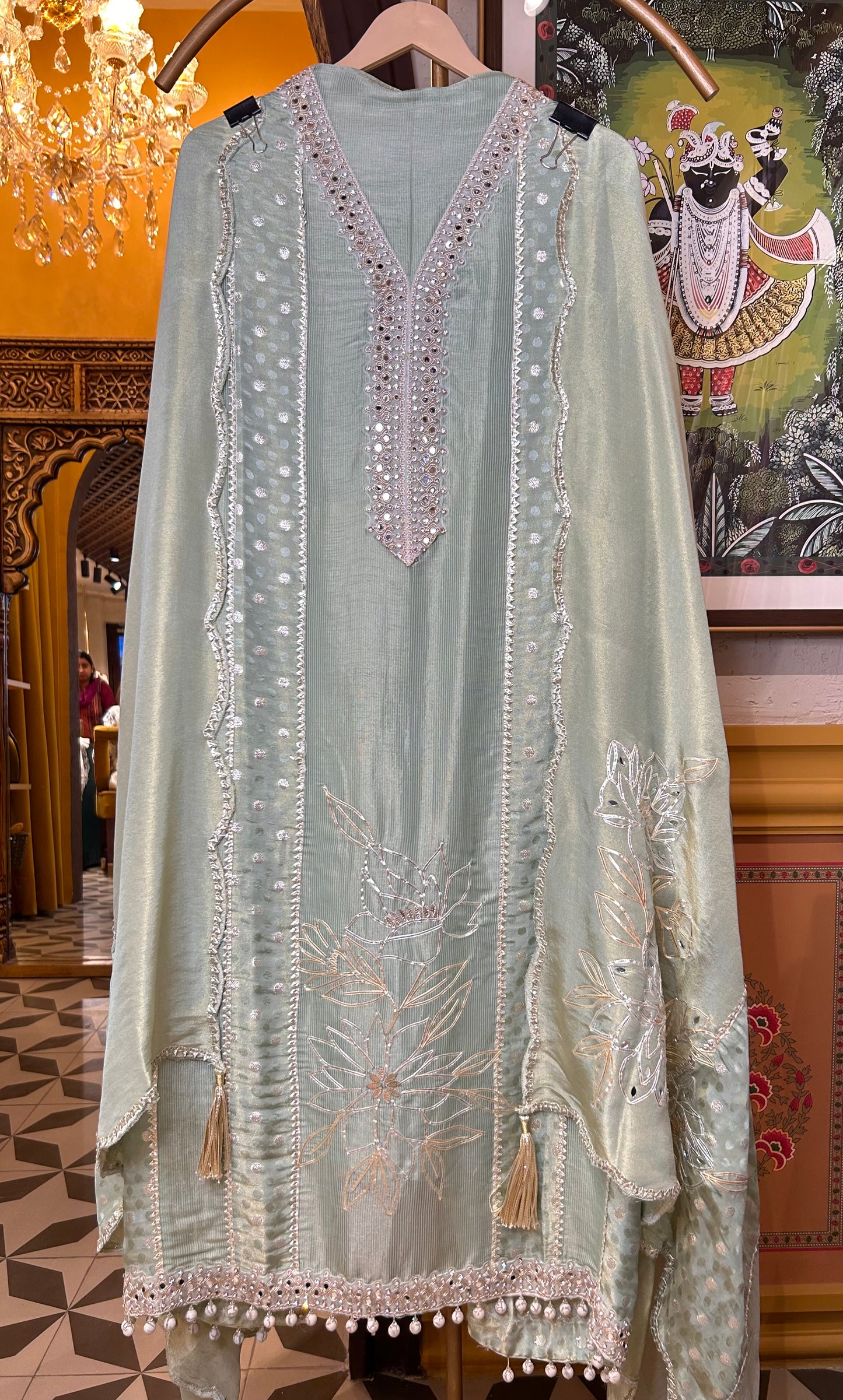Zohra Shimmer Organza Suit